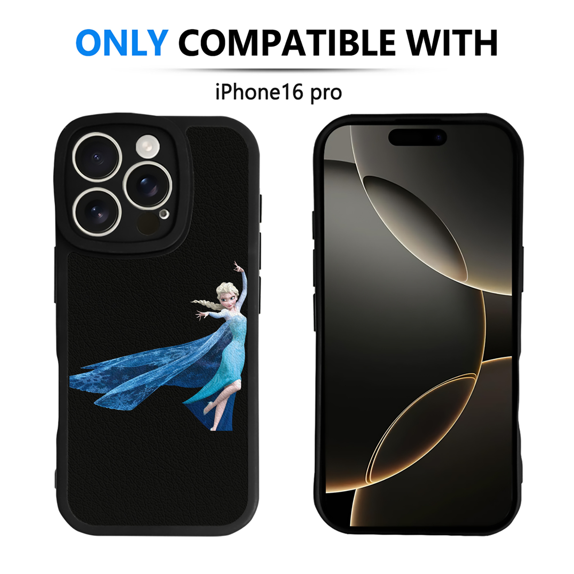 （画像用） アナと雪の女王 アンナ エルサ Frozen Anna Elsa 【iPhone 16シリーズ対応】シリコンスマホケース（レザー調） 材質：シリコン